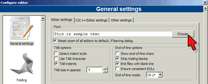 Betűtípus átállítása